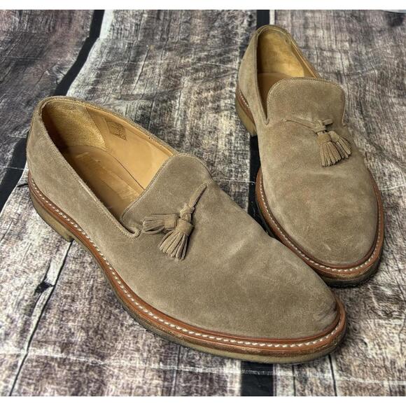 Suitsupply Suede T Loafer Shoes Men's 45 11/12 Brown Italy Made - Picture 1 of 13